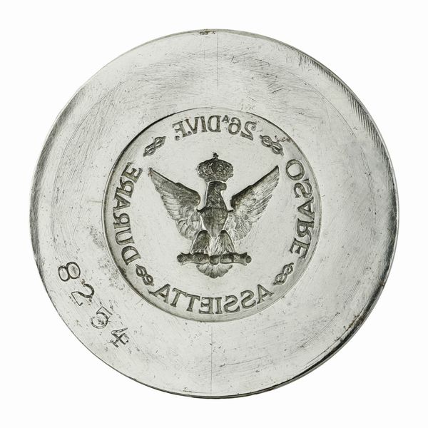 N 26° Div. F. Assietta Osare-Durare. 54 x 46 mm  - Asta Conii e Punzoni della Storica Fabbrica di Medaglie Lorioli (1919-1950) - Associazione Nazionale - Case d'Asta italiane