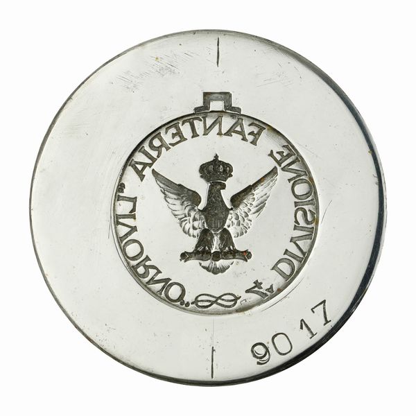 N 4A Divisione Fanteria Livorno. 51 x 44 mm  - Asta Conii e Punzoni della Storica Fabbrica di Medaglie Lorioli (1919-1950) - Associazione Nazionale - Case d'Asta italiane