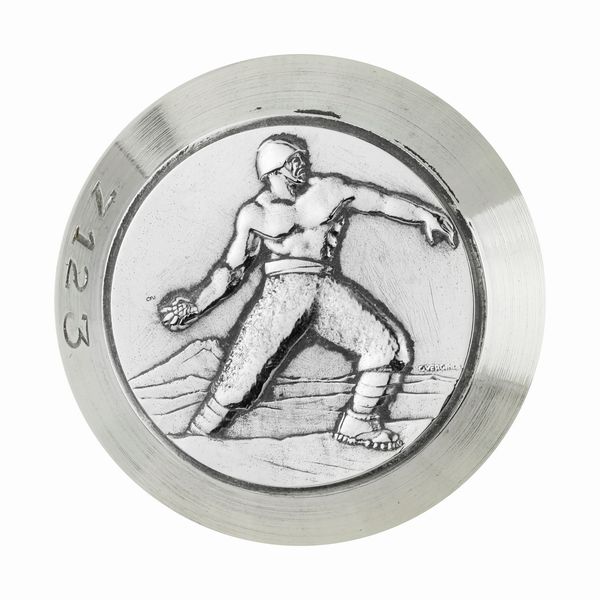 P Soldato Che Lancia Una Bomba A Mano 41 x 41.  mm  - Asta Conii e Punzoni della Storica Fabbrica di Medaglie Lorioli (1919-1950) - Associazione Nazionale - Case d'Asta italiane