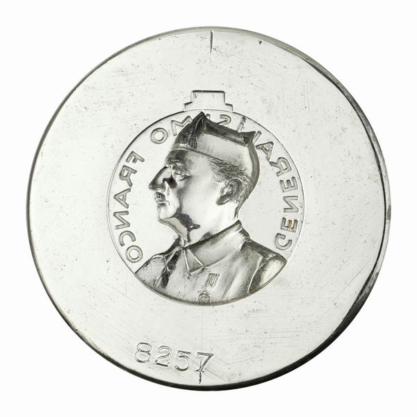 N Generalissimo Franco 57 x 47 mm  - Asta Conii e Punzoni della Storica Fabbrica di Medaglie Lorioli (1919-1950) - Associazione Nazionale - Case d'Asta italiane