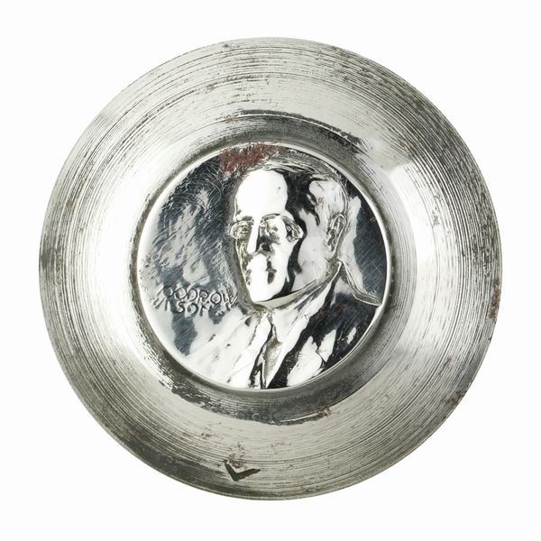 P Woodrow Wilson 38 x 30 mm  - Asta Conii e Punzoni della Storica Fabbrica di Medaglie Lorioli (1919-1950) - Associazione Nazionale - Case d'Asta italiane