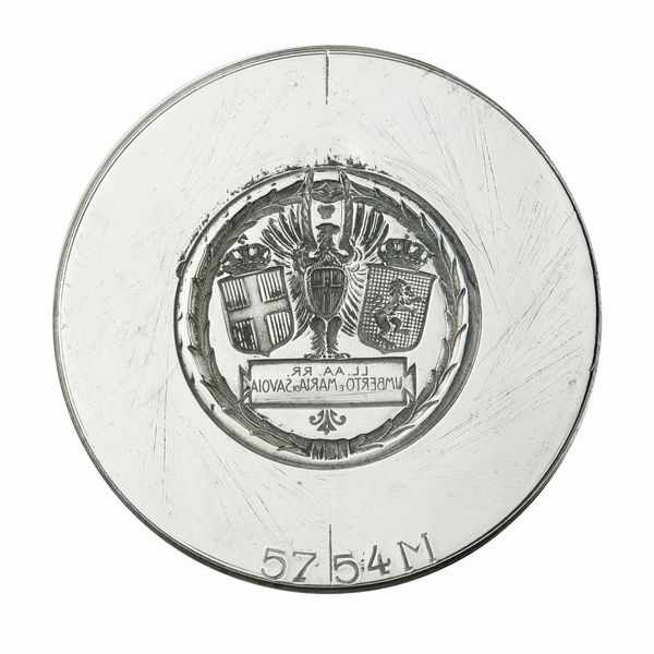 N Ll Aa Rr Umberto E Maria Di Savoia 58 x 46 mm  - Asta Conii e Punzoni della Storica Fabbrica di Medaglie Lorioli (1919-1950) - Associazione Nazionale - Case d'Asta italiane