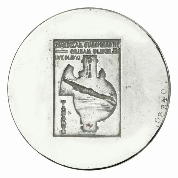 N Ii Campionato Nazionale Miglio Marino Luglio XVII Gil Taranto 99 x 58 mm  - Asta Conii e Punzoni della Storica Fabbrica di Medaglie Lorioli (1919-1950) - Associazione Nazionale - Case d'Asta italiane
