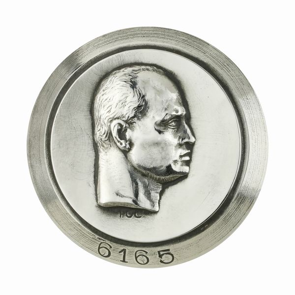 P F G C Con Profilo Di Benito Mussolini 40 x 40 mm  - Asta Conii e Punzoni della Storica Fabbrica di Medaglie Lorioli (1919-1950) - Associazione Nazionale - Case d'Asta italiane