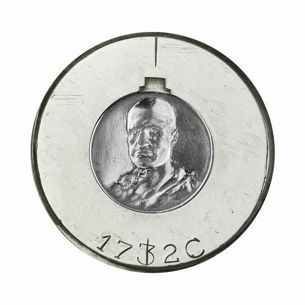 N Ritratto Di Benito Musslini 42 x 35 mm  - Asta Conii e Punzoni della Storica Fabbrica di Medaglie Lorioli (1919-1950) - Associazione Nazionale - Case d'Asta italiane