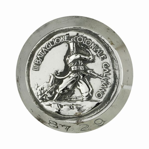 P III Battaglione Coloniale Galliano 32 x 33 mm  - Asta Conii e Punzoni della Storica Fabbrica di Medaglie Lorioli (1919-1950) - Associazione Nazionale - Case d'Asta italiane