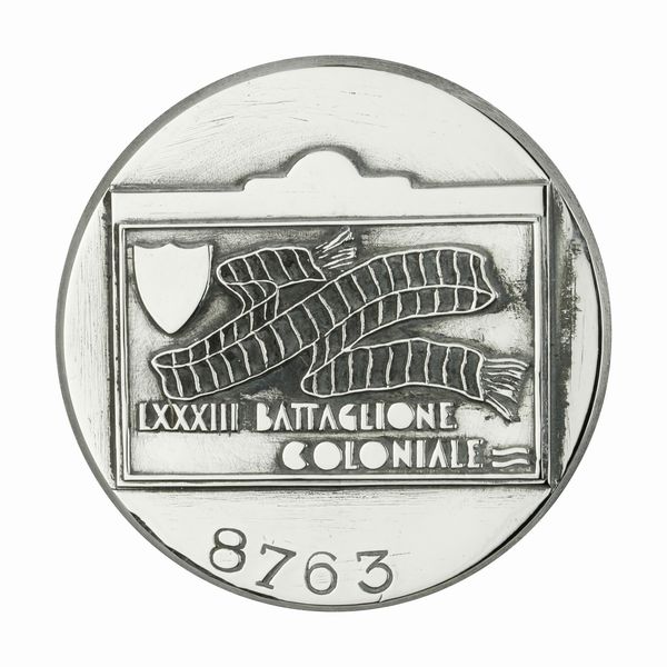P LXXXIII Battaglione Coloniale 41 x 37 mm  - Asta Conii e Punzoni della Storica Fabbrica di Medaglie Lorioli (1919-1950) - Associazione Nazionale - Case d'Asta italiane