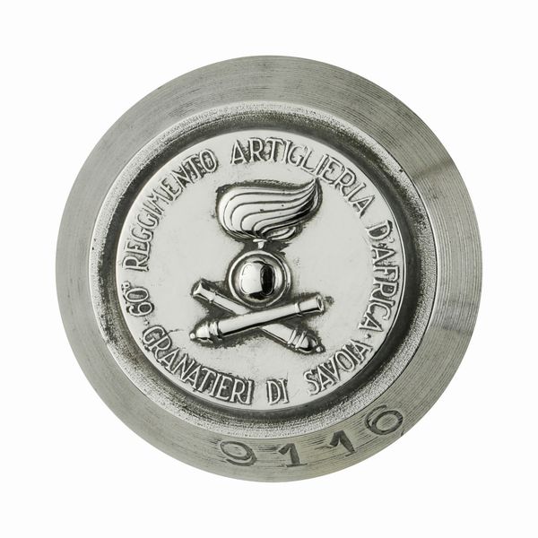P Granatieri Di Savoia 60° Reggimento Artiglieria D'Africa 30 x 34 mm  - Asta Conii e Punzoni della Storica Fabbrica di Medaglie Lorioli (1919-1950) - Associazione Nazionale - Case d'Asta italiane