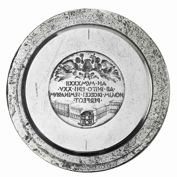 N An MCMXXXII Ab Inito Edis Xxv Novum Dioces Seminarium Perfecti 103 x 40 mm  - Asta Conii e Punzoni della Storica Fabbrica di Medaglie Lorioli (1919-1950) - Associazione Nazionale - Case d'Asta italiane