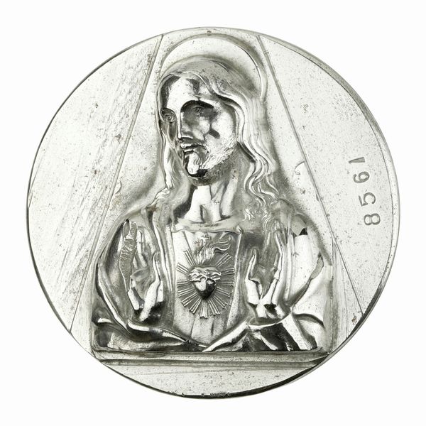 P Sacro Cuore 86 x 43 mm  - Asta Conii e Punzoni della Storica Fabbrica di Medaglie Lorioli (1919-1950) - Associazione Nazionale - Case d'Asta italiane