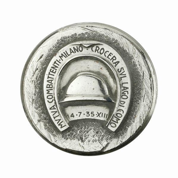 P Mutua Combattenti Milano Crocera Sul Lago Di Garda 14-7-35 XIII 37 x 31 mm  - Asta Conii e Punzoni della Storica Fabbrica di Medaglie Lorioli (1919-1950) - Associazione Nazionale - Case d'Asta italiane