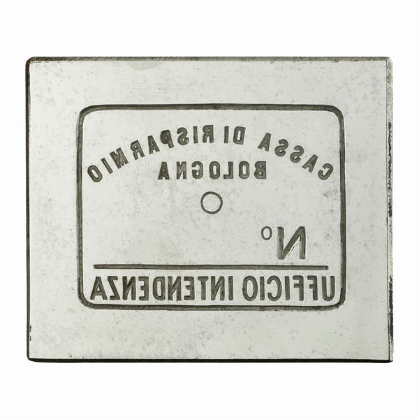 N Cassa Di Risparmio Bologna N° Ufficio Intendenz A274:A386A 61 x 75 H 39 mm  - Asta Conii e Punzoni della Storica Fabbrica di Medaglie Lorioli (1919-1950) - Associazione Nazionale - Case d'Asta italiane