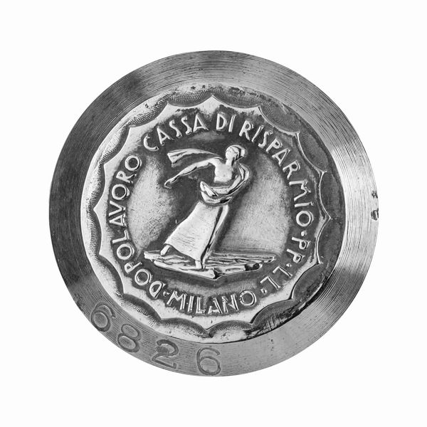 P DOPOLAVORO CASSA DI RISPARMIO PP LL MILANO 31 x 33 mm  - Asta Conii e Punzoni della Storica Fabbrica di Medaglie Lorioli (1919-1950) - Associazione Nazionale - Case d'Asta italiane
