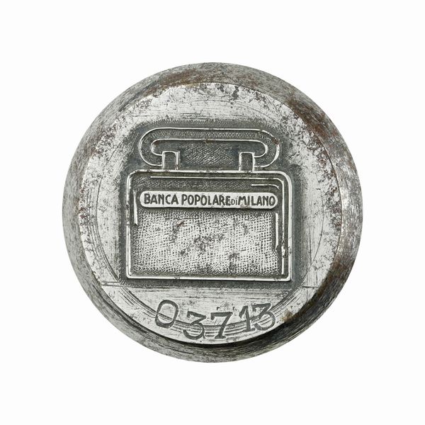 P Banca Popolare Di Milano 37 x 41 mm  - Asta Conii e Punzoni della Storica Fabbrica di Medaglie Lorioli (1919-1950) - Associazione Nazionale - Case d'Asta italiane