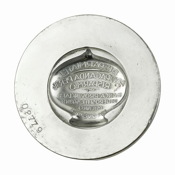 N Risparmiete! Propaganda Per Il Risparmio Banca Provinciale Di Depositi E Sconti Milano Via G.Verdi  3 78 x 55 mm  - Asta Conii e Punzoni della Storica Fabbrica di Medaglie Lorioli (1919-1950) - Associazione Nazionale - Case d'Asta italiane
