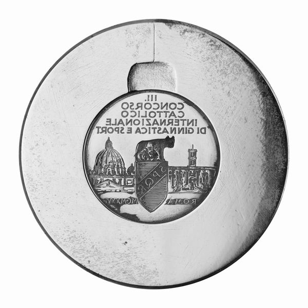 N III CONCORSO CATTOLICO INTERNAZIONALE Oi 56 x 41 mm  - Asta Conii e Punzoni della Storica Fabbrica di Medaglie Lorioli (1919-1950) - Associazione Nazionale - Case d'Asta italiane
