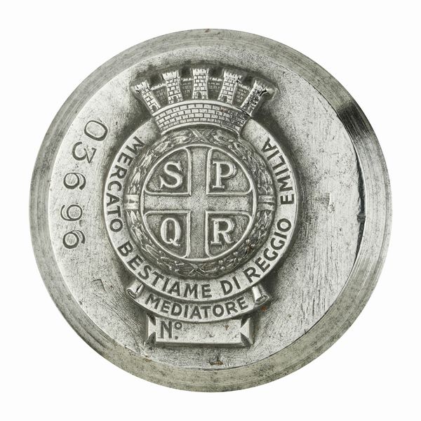 P SP Q R Mercato Bestiame Di Reggio Emilia MediatoreN 52 x 42 mm  - Asta Conii e Punzoni della Storica Fabbrica di Medaglie Lorioli (1919-1950) - Associazione Nazionale - Case d'Asta italiane