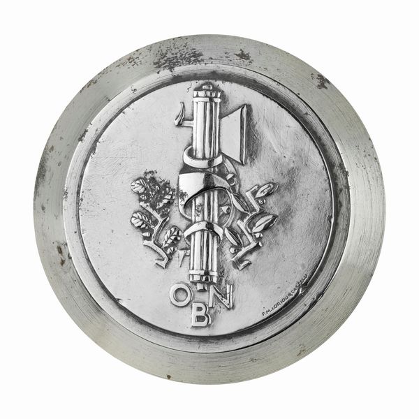 P Fascio con fronde ONB 56 x 41 mm  - Asta Conii e Punzoni della Storica Fabbrica di Medaglie Lorioli (1919-1950) - Associazione Nazionale - Case d'Asta italiane