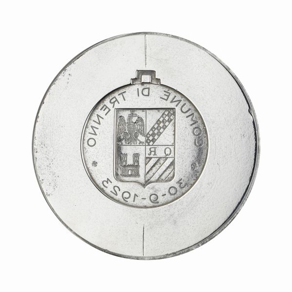 N Comune Di Trento 30-9-1923 51 x 42 mm  - Asta Conii e Punzoni della Storica Fabbrica di Medaglie Lorioli (1919-1950) - Associazione Nazionale - Case d'Asta italiane