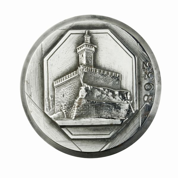P Castello 45 x 43 mm  - Asta Conii e Punzoni della Storica Fabbrica di Medaglie Lorioli (1919-1950) - Associazione Nazionale - Case d'Asta italiane