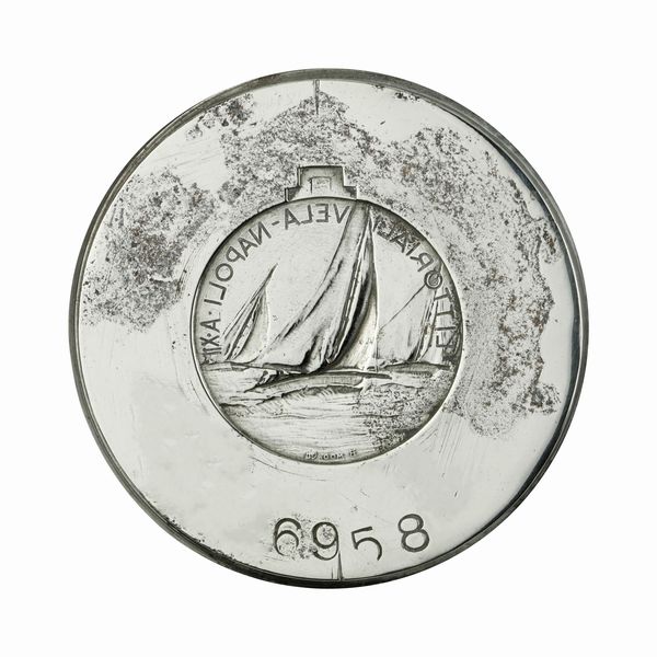 N Littoriali Vela Napoli 47 x 40 mm  - Asta Conii e Punzoni della Storica Fabbrica di Medaglie Lorioli (1919-1950) - Associazione Nazionale - Case d'Asta italiane