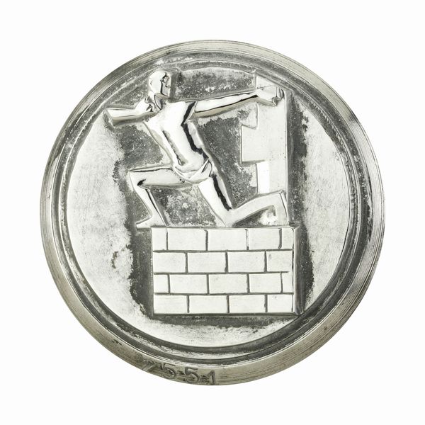 P Atleta Che Salta L'Ostacolo 61 x 52 mm  - Asta Conii e Punzoni della Storica Fabbrica di Medaglie Lorioli (1919-1950) - Associazione Nazionale - Case d'Asta italiane