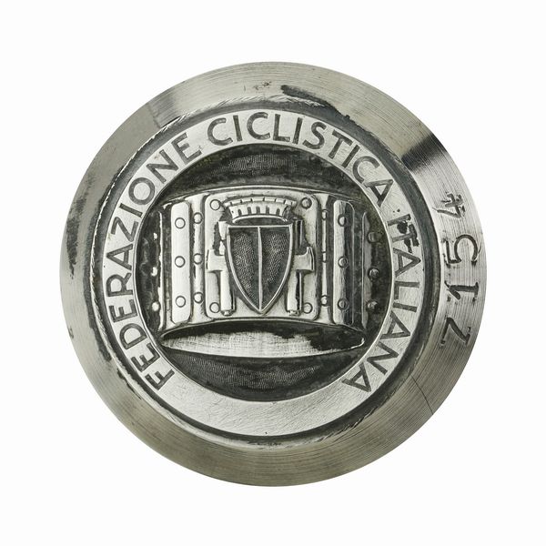P Federazione Ciclistica Italiana 41 x 38 mm  - Asta Conii e Punzoni della Storica Fabbrica di Medaglie Lorioli (1919-1950) - Associazione Nazionale - Case d'Asta italiane