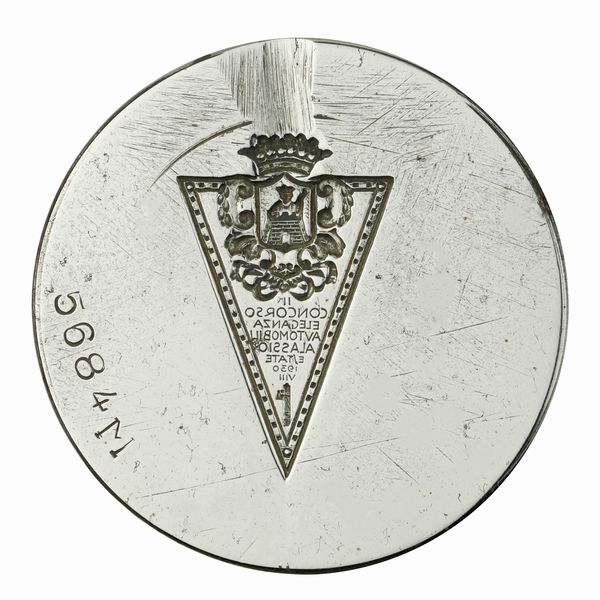 N Ii Concorso Eleganza Automobili Alassio Estate 1930 VIII 58 x 45 mm  - Asta Conii e Punzoni della Storica Fabbrica di Medaglie Lorioli (1919-1950) - Associazione Nazionale - Case d'Asta italiane