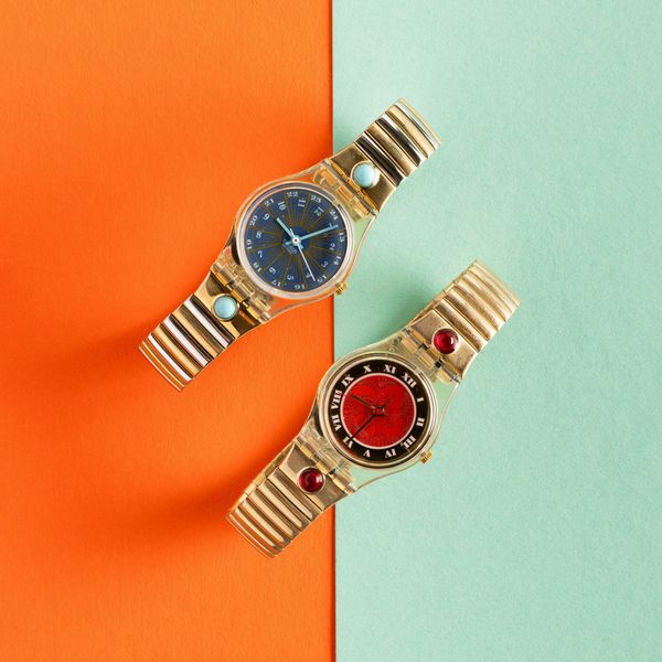 Swatch : Due Swatch bracciale elastico NOS  - Asta Swatch my Valentine - Associazione Nazionale - Case d'Asta italiane