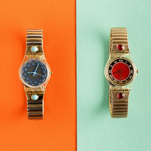 Swatch : Due Swatch bracciale elastico NOS  - Asta Swatch my Valentine - Associazione Nazionale - Case d'Asta italiane
