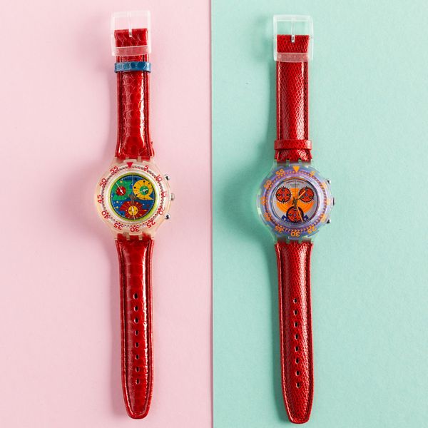 Swatch : Due Swatch Aquachrono NOS  - Asta Swatch my Valentine - Associazione Nazionale - Case d'Asta italiane