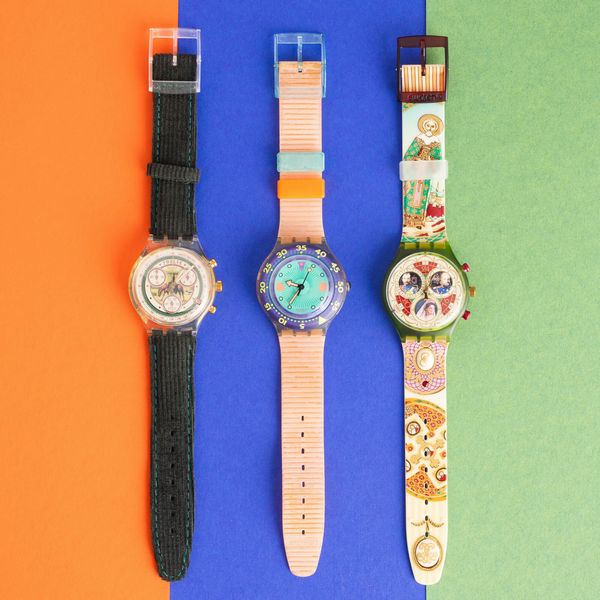 Swatch : Due Swatch Chrono e uno Swatch Scuba NOS  - Asta Swatch my Valentine - Associazione Nazionale - Case d'Asta italiane