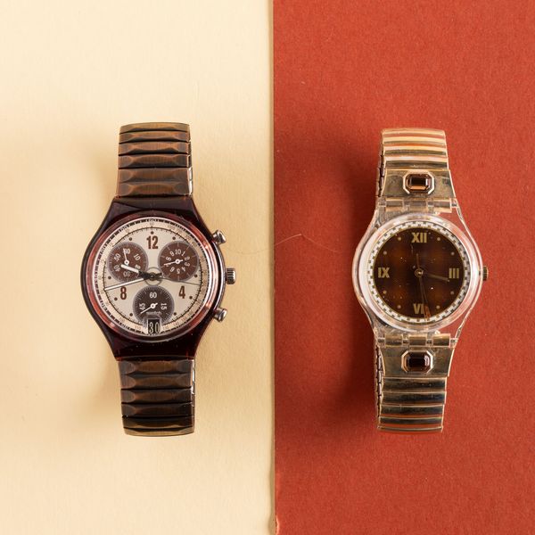 Swatch : Swatch bracciale elastico e Swatch Chrono con bracciale elastico NOS  - Asta Swatch my Valentine - Associazione Nazionale - Case d'Asta italiane