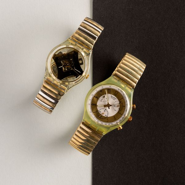 Swatch : Due Swatch bracciale elastico NOS  - Asta Swatch my Valentine - Associazione Nazionale - Case d'Asta italiane