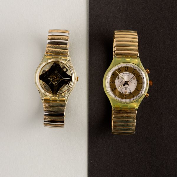 Swatch : Due Swatch bracciale elastico NOS  - Asta Swatch my Valentine - Associazione Nazionale - Case d'Asta italiane