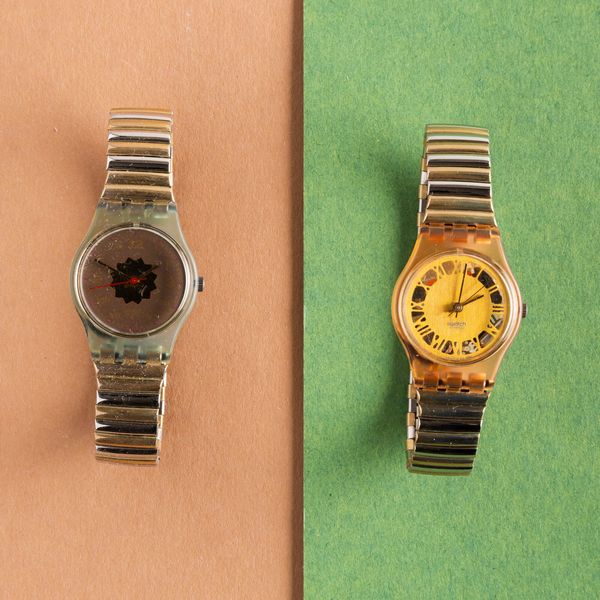 Swatch : Due Swatch bracciale elastico NOS  - Asta Swatch my Valentine - Associazione Nazionale - Case d'Asta italiane