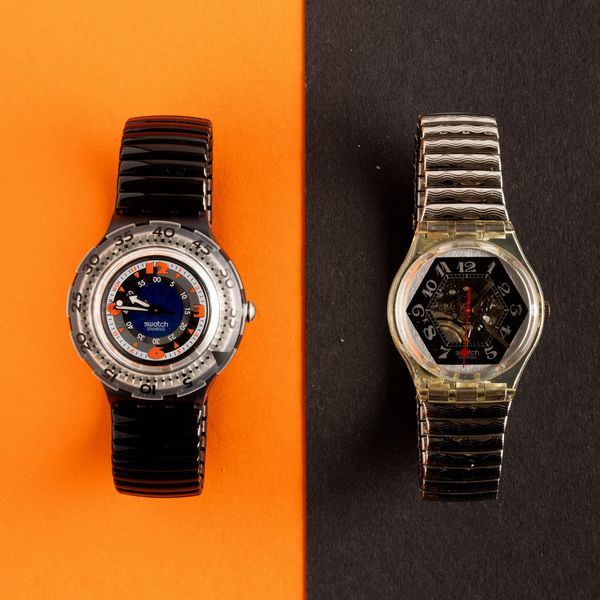 Swatch : Due Swatch bracciale elastico NOS  - Asta Swatch my Valentine - Associazione Nazionale - Case d'Asta italiane
