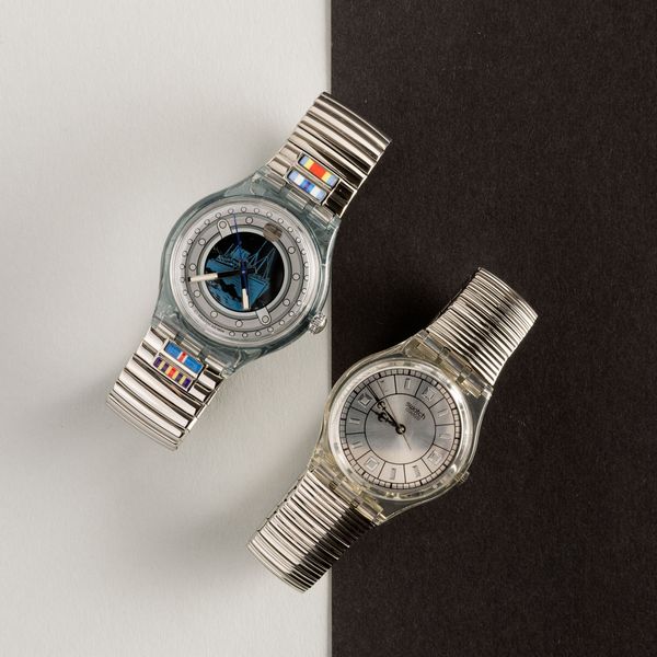 Swatch : Due Swatch bracciale elastico NOS  - Asta Swatch my Valentine - Associazione Nazionale - Case d'Asta italiane