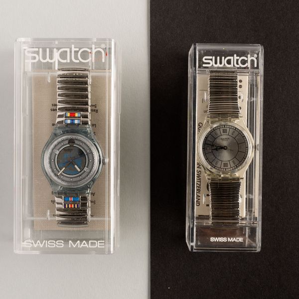 Swatch : Due Swatch bracciale elastico NOS  - Asta Swatch my Valentine - Associazione Nazionale - Case d'Asta italiane