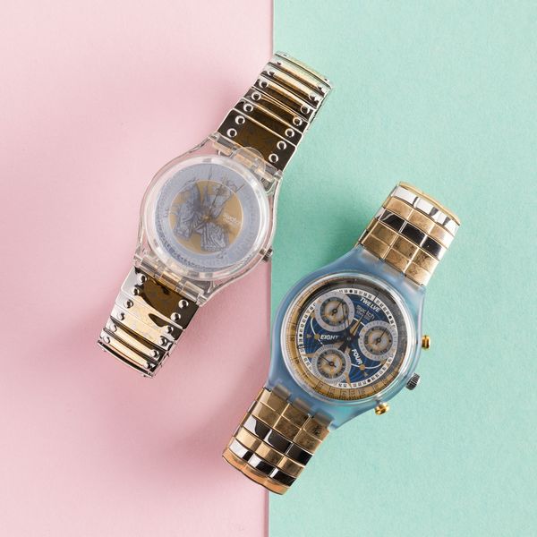 Swatch : Swatch bracciale elastico e Chrono Swatch con bracciale elastico NOS  - Asta Swatch my Valentine - Associazione Nazionale - Case d'Asta italiane
