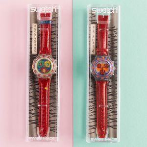 Swatch : Due Swatch Aquachrono NOS  - Asta Swatch my Valentine - Associazione Nazionale - Case d'Asta italiane