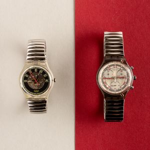 Swatch : Swatch bracciale elastico e Swatch Chrono bracciale elastico NOS  - Asta Swatch my Valentine - Associazione Nazionale - Case d'Asta italiane