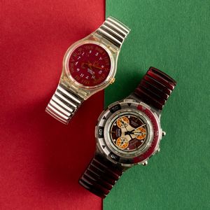 Swatch - Due Swatch bracciale elastico NOS