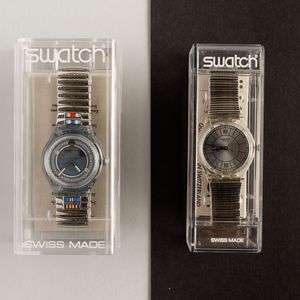 Swatch : Due Swatch bracciale elastico NOS  - Asta Swatch my Valentine - Associazione Nazionale - Case d'Asta italiane