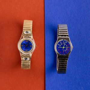 Swatch : Due Swatch bracciale elastico NOS  - Asta Swatch my Valentine - Associazione Nazionale - Case d'Asta italiane
