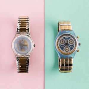Swatch : Swatch bracciale elastico e Chrono Swatch con bracciale elastico NOS  - Asta Swatch my Valentine - Associazione Nazionale - Case d'Asta italiane