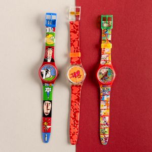 Swatch : Tre Swatch NOS  - Asta Swatch my Valentine - Associazione Nazionale - Case d'Asta italiane