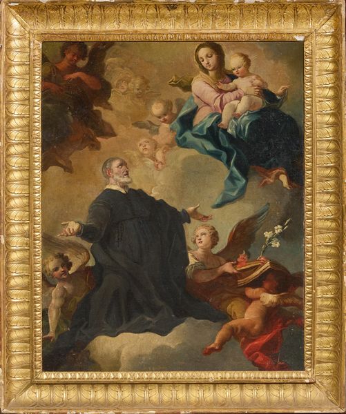 Scuola emiliana del XVII secolo : San Filippo Neri  - Asta PARADE I - Arredi, Maioliche e Dipinti Antichi - Associazione Nazionale - Case d'Asta italiane