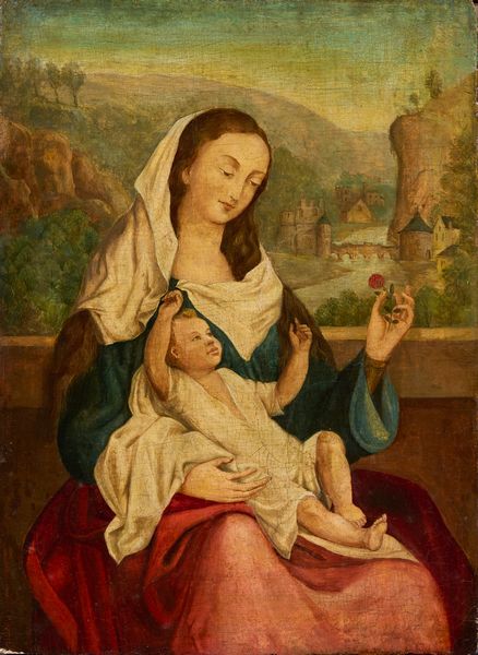 Ignoto fine XIX secolo : Madonna col Bambino  - Asta PARADE I - Arredi, Maioliche e Dipinti Antichi - Associazione Nazionale - Case d'Asta italiane