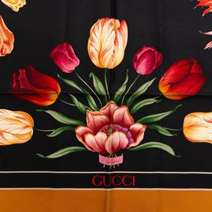 Gucci Foulard  I tulipani  - Asta Fashion Vintage - Associazione Nazionale - Case d'Asta italiane